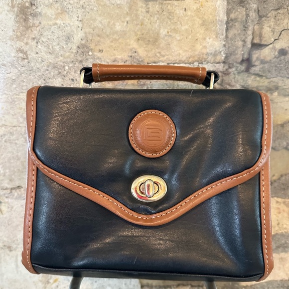 Etienne Aigner Vintage Black and Tan Leather Handbag - Picture 1 of 10